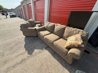 Couch and Love Seat with Pillows
