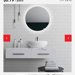 Canvas Meringue - 3x12 Subway Tile - White 