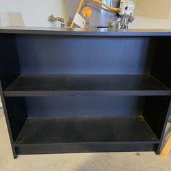 Black 2-shelf Bookcase