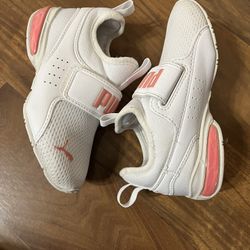 PUMA Kids Boys Axelion Slip On Sneakers Shoes Casual - White  