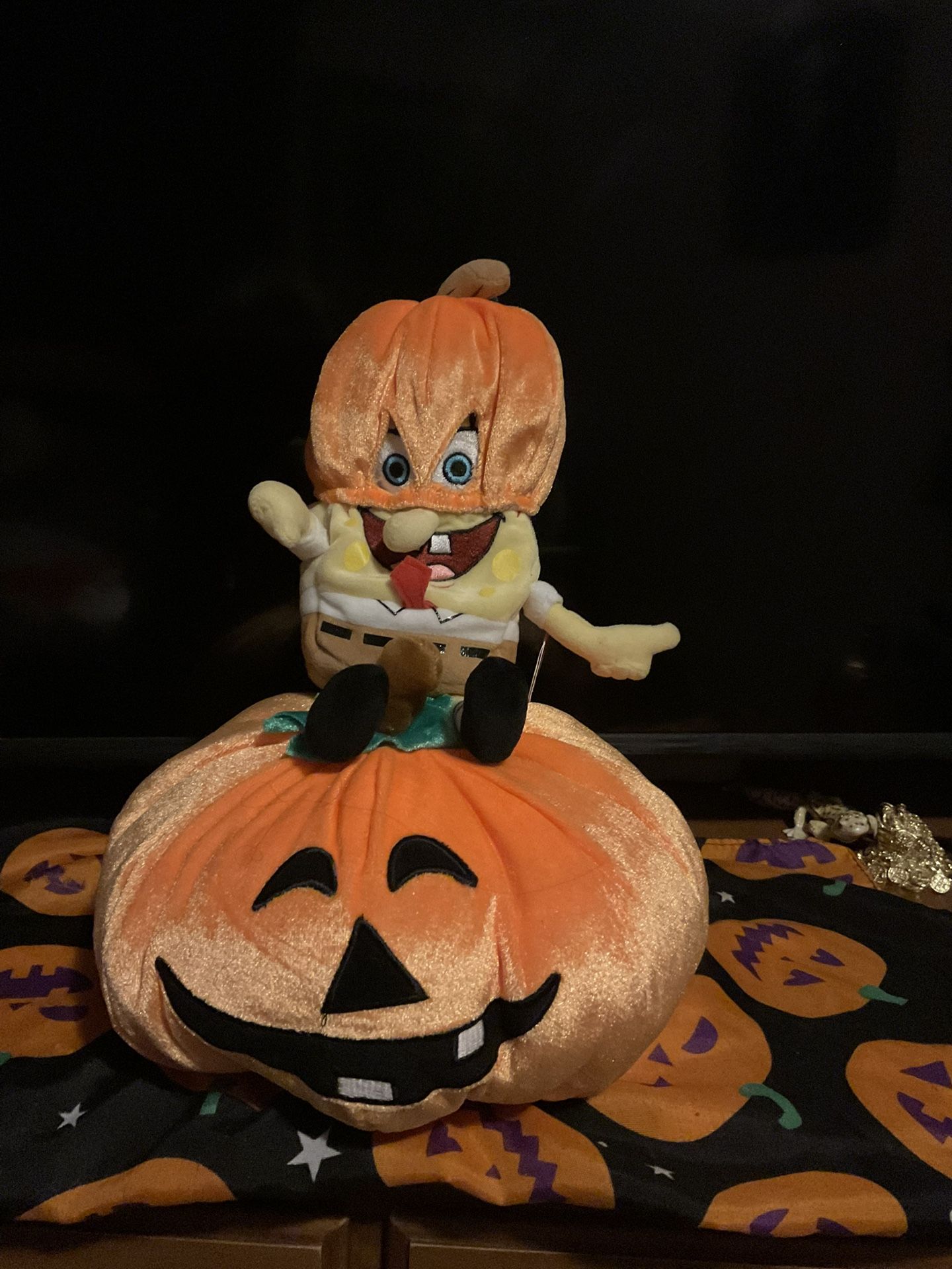 Sponge Bob Y Pumpkin Plush En Buenas Condiciones