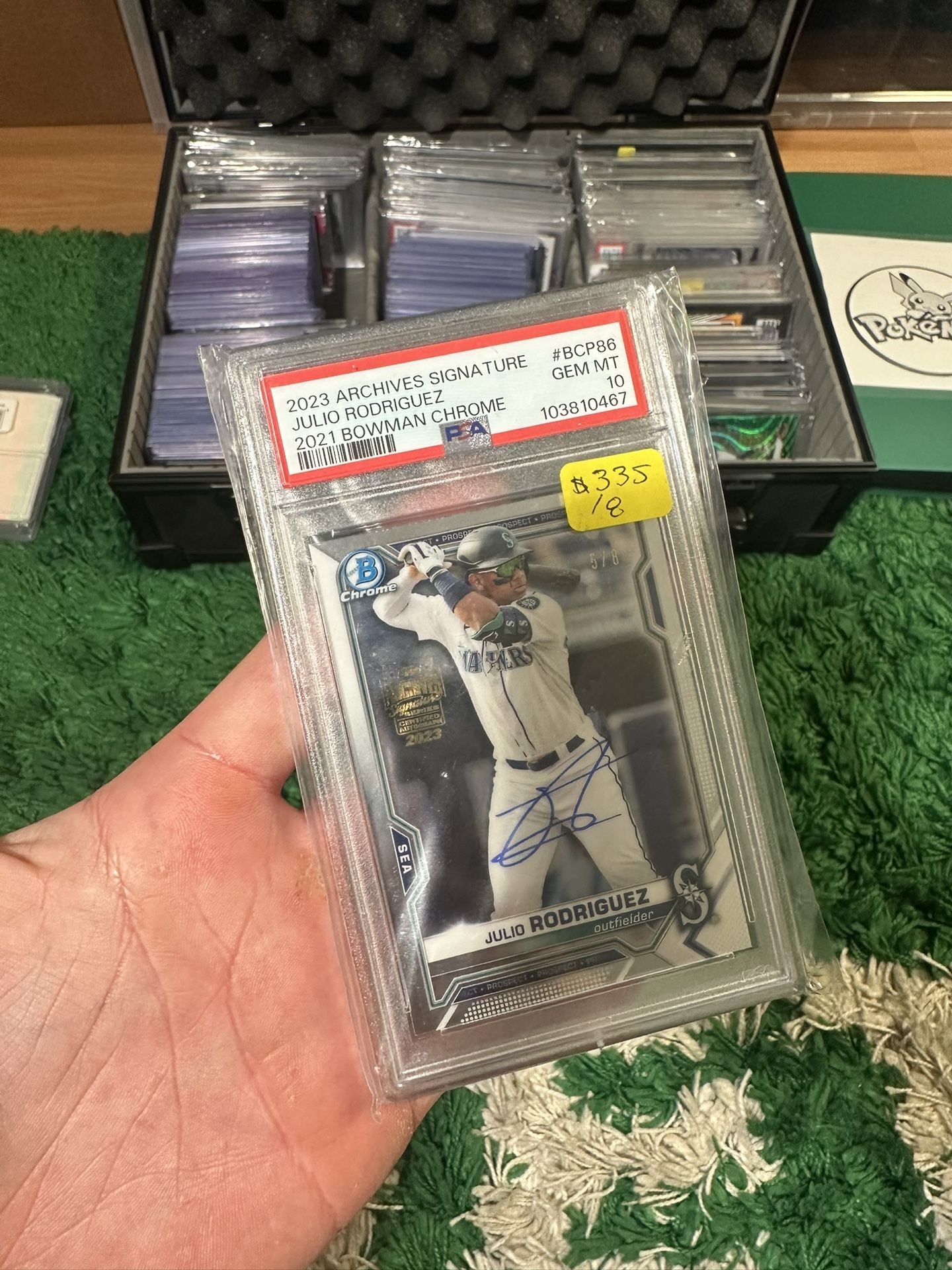 Seattle Mariners Julio Rodriguez Auto /8 PSA 10