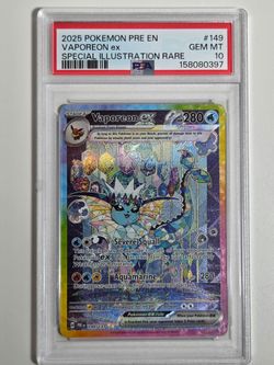 2025 Pokemon Vaporeon PSA 10 English card