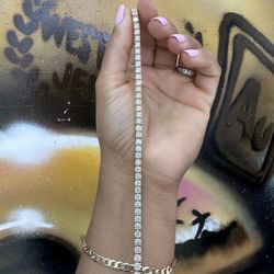 14k LAB Diamond Tennis Bracelet 