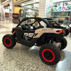 can-am maverick 24v 4x4 Remote control leather seats shocks soft tires screen for videos shocks led lights rubber EVA tires $600