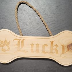 Personal Custom Dog Wood Sign 