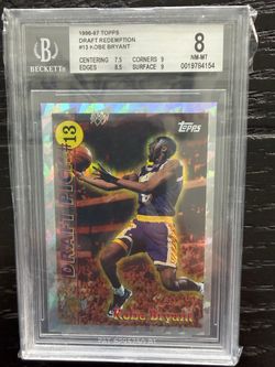 1996 Rookie Topps Draft Redemption #13 Kobe Bryant BGS 8