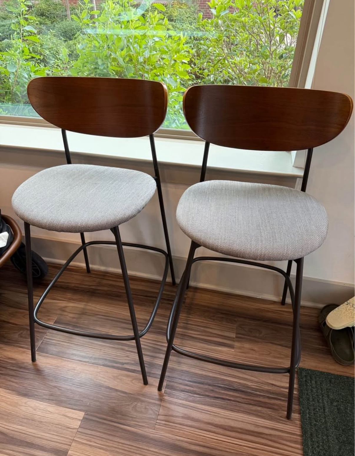 West Elm modern petal Counter Stools