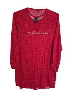 Ambrielle Sleepwear 'On Cloud Wine' Night Shirt SMALL