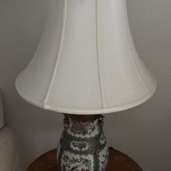 Spectacular Chinese Canton Famille Rose Lamp 