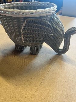 Pottery Barn Elephant Wicker Basket