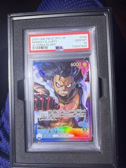 One Piece Card Game Monkey D. Luffy OP11-040 Alt Art Holo Leader JP PSA 10