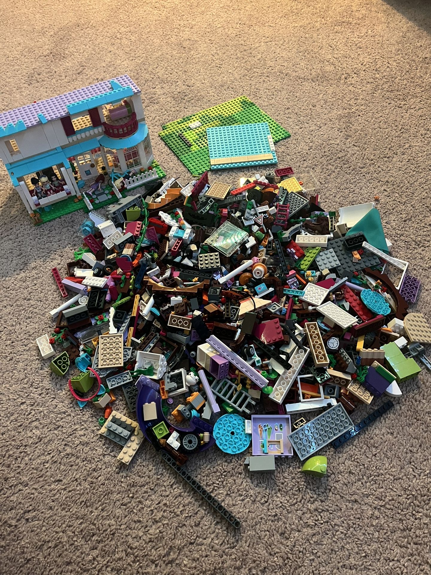 Pile Of Legos + Two Unfinished Sets