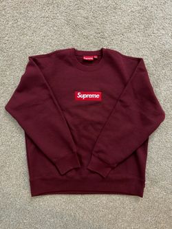 Supreme Box Logo Crewneck Burgundy FW22 - Large