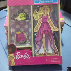 Brand New!  Barbie Magnetic Wooden Dress-Up Set