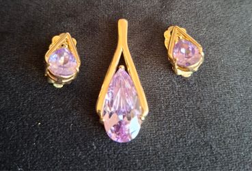 Gold plated Pendant and Earrings clips