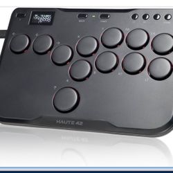 JZW-Shop Haute42 Arcade Stick P12, All-Button Arcade Controller for Switch, PC, PS4, PS3, Steam Deck, Arcade Fight Stick with Turbo & Custom RGB, Supp