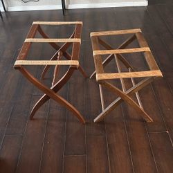 2 Vintage Luggage Racks