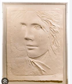 FRANK GALLO - In Lucite Frame /Multi Media Mid Century