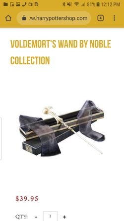 voldemort's wand by noble collection