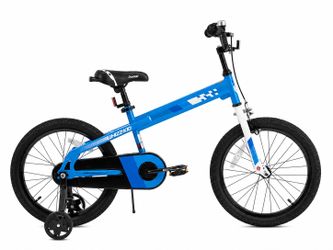 NEW JOYSTAR 18” Kids Bike – Blue – Training Wheels Included