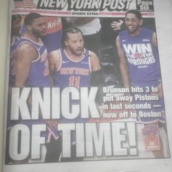 Knicks Beat Pistons in playoffs- NY Post