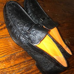 Mezlan Ostrich Leather Slip On 