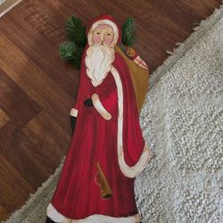 FATHER TIME HANDCARVED WOODEN VINTAGE 