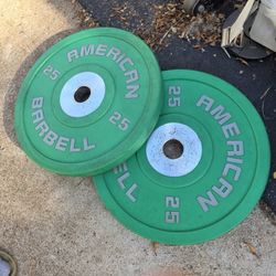 American Barbell 25lb Olympic Bumper Plates 