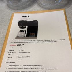 BUNN Commercial Coffee Maker (VPR Series) + Extras