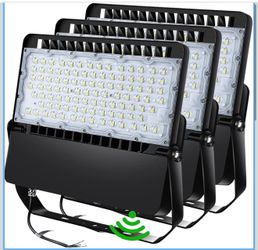 ledmo Super Bright LED Flood Light Outdoor Fixture with Dusk to Dawn Photocell - Commercial Grade Waterproof Floodlights for Large Stadiums, 5000K, 36