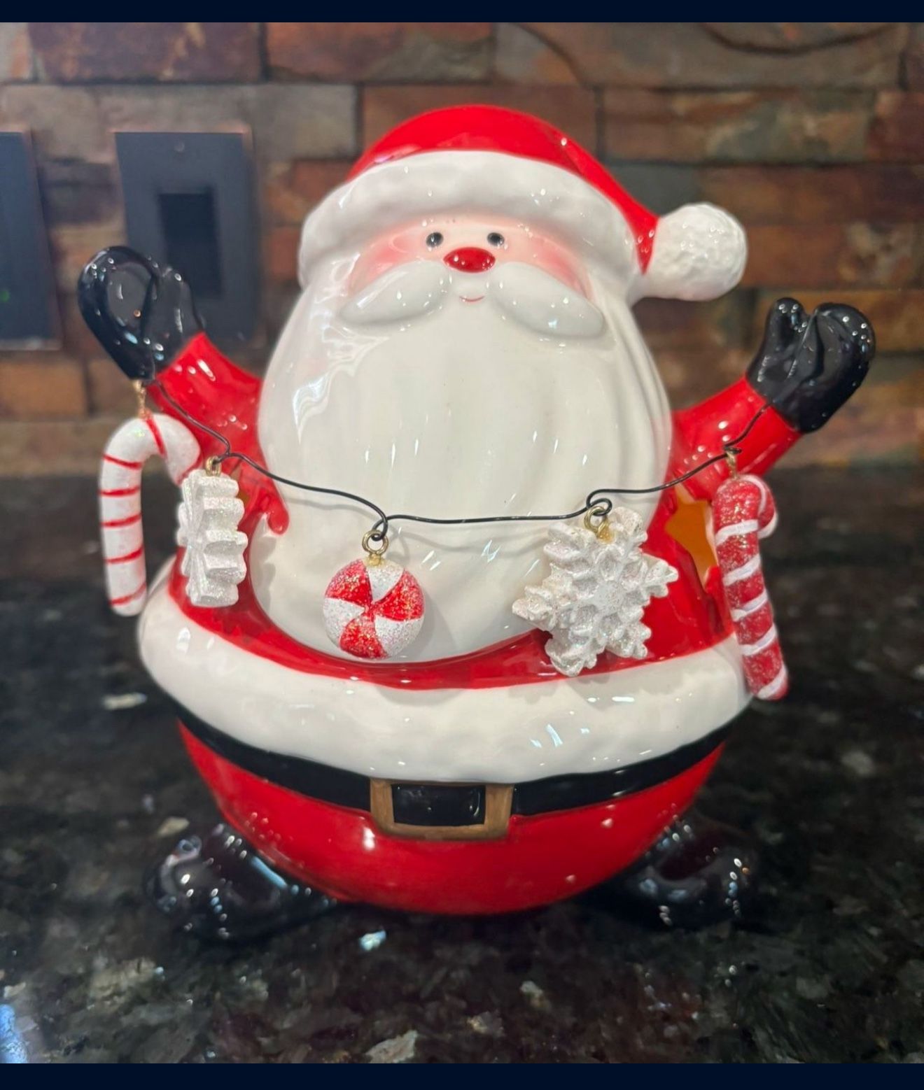 Santa Claus Christmas Candle Holder