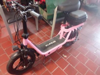 Pink Electric Folding Scooter with Seat. As is