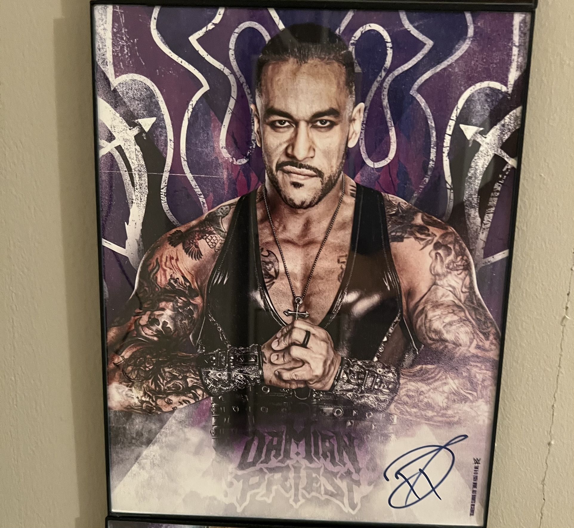 WWE Damian Priest 11x14 Framed Autographed Poster