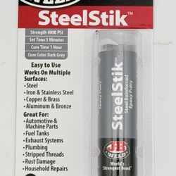 J-B Weld 8267 SteelStik Steel Reinforced Epoxy Putty Stick - 2 oz.