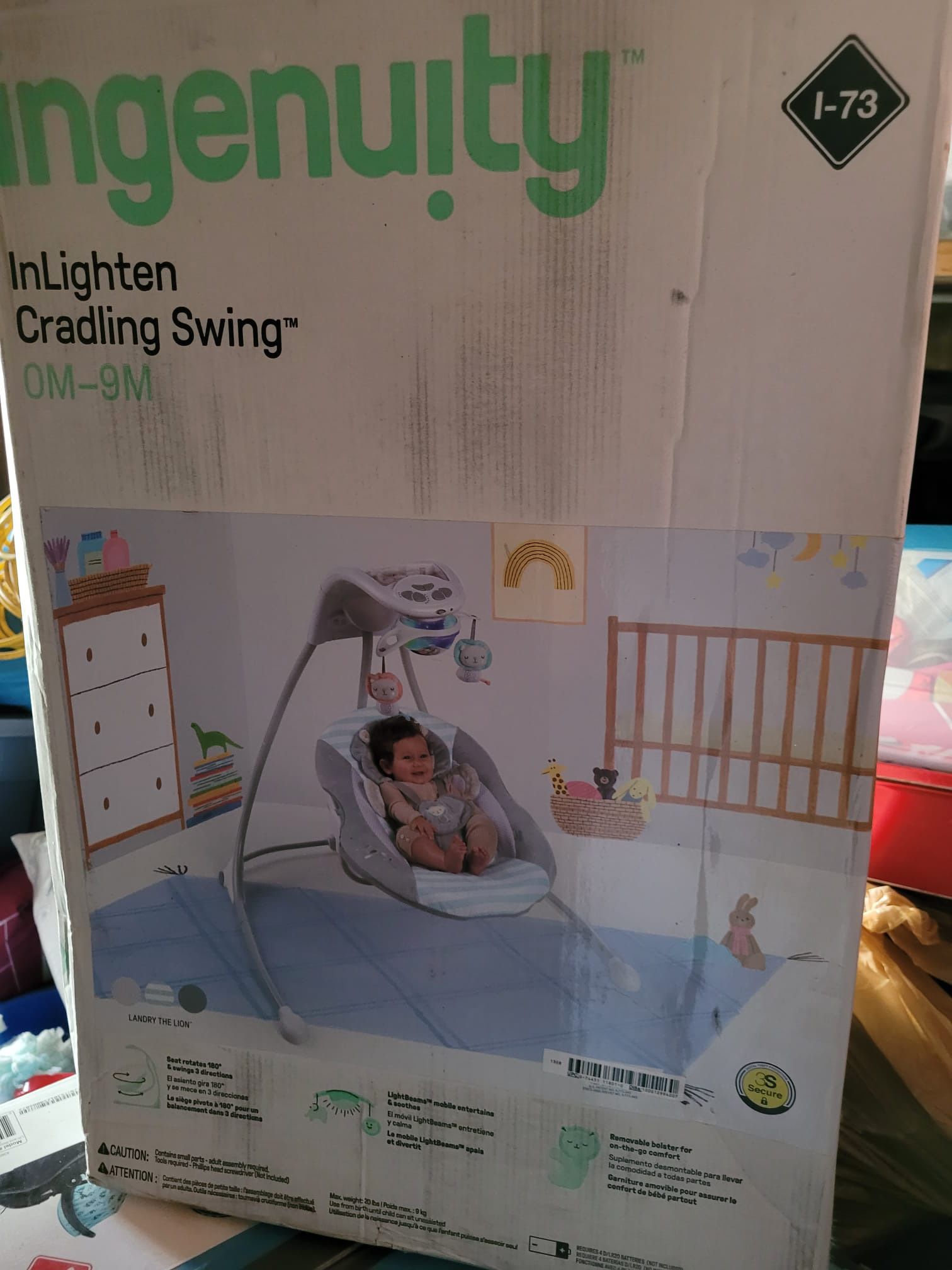 Baby Swing/ ingenuity inlighten cradling swing