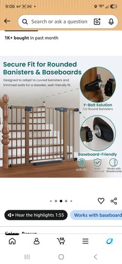 Cumbor Baby Gate for Stairs and Banisters