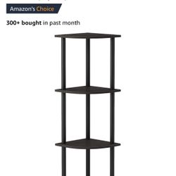 4 Tier Corner Shelf Espresso/Black