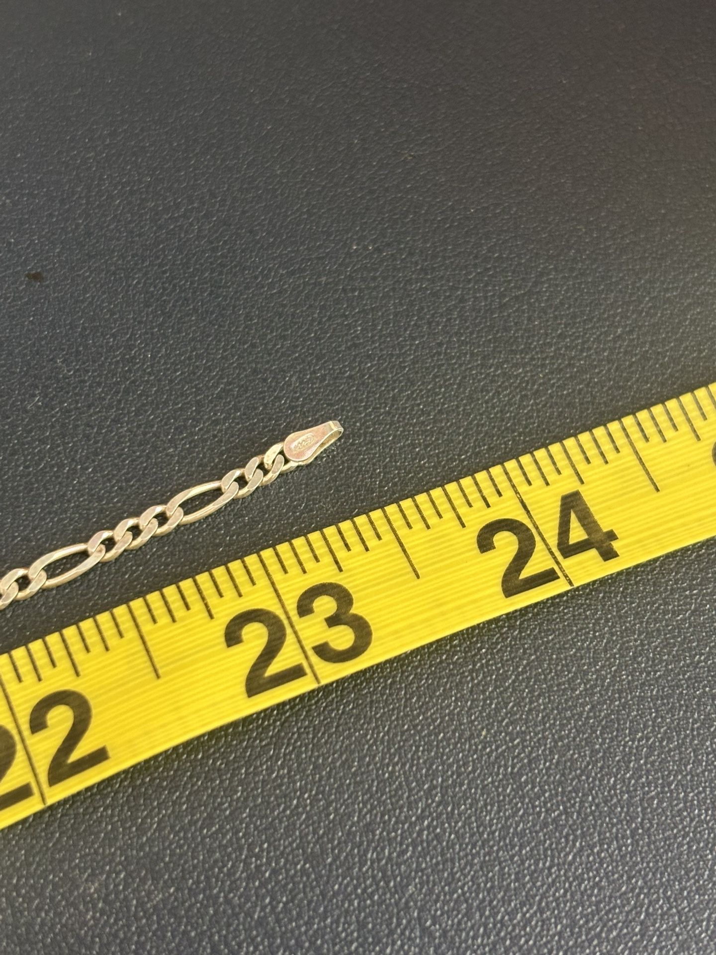 23.5 In Silver Chain Necklace No Clasp