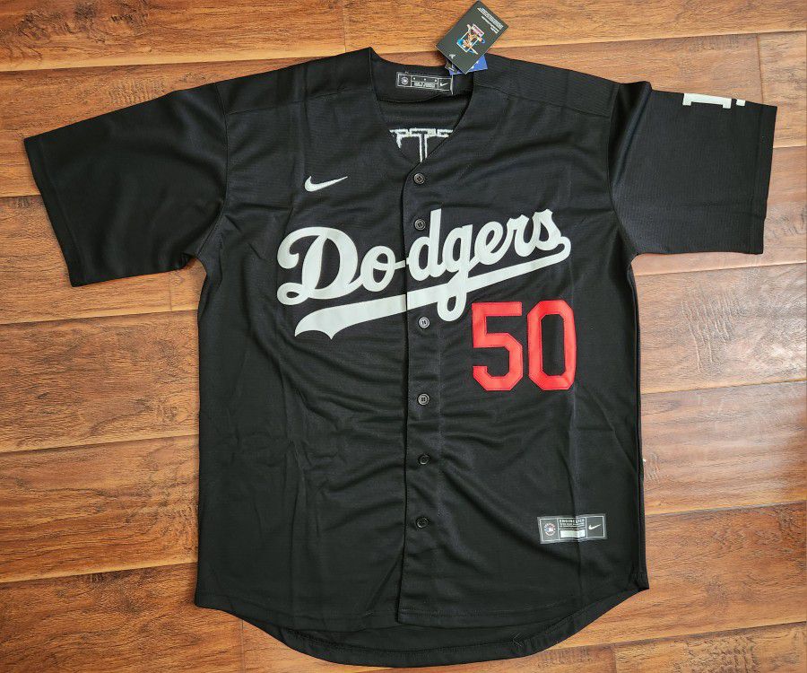 Los Angeles Dodgers Mookie Betts #50 stitched black jersey