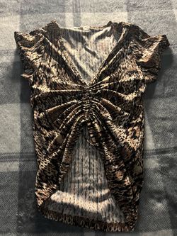 SCRUNCHED S PATTERNED SHIRT