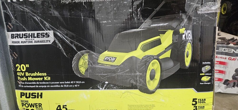 40V Ryobi Push Mower Kit