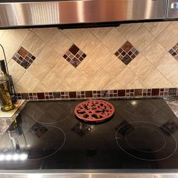 Small Project  Travertine  Tile And Accent Glass / Metal Tile 