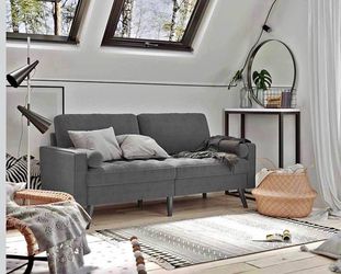 2-Seater Sofa, Couch with Velvet Fabric, for Small Apartments, Guest Room,