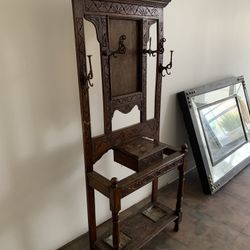 BLOWOUT SALE! -  Exquisite Antique Hat Rack - A Timeless Hallway Piece!