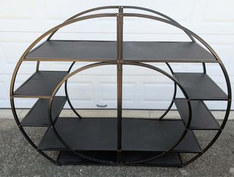 Black round display shelf/ plant stand/ Asian entertainment center