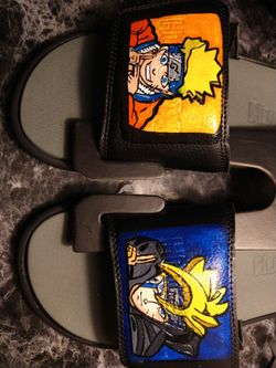 Hand Painted Sandals Naruto Boruto