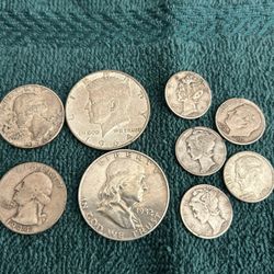 Silver Half Dollars Quarters And Dimes