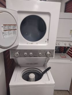 Today, special 2 for inch stack washer dryer combo 90 day.Warranty works good delivery available