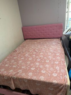 Queen bed frame and mattress